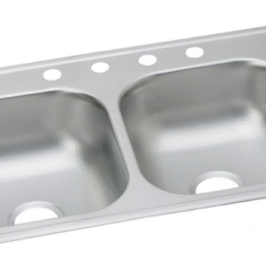 Double Bowl Top Mount Kitchen Sink 8"Deep