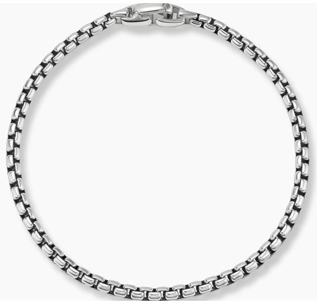 David Yurman Box Chain Bracelet Sterling Silver, 3.6mm